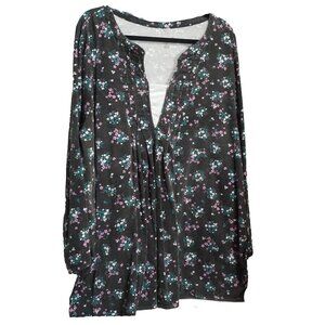 Woman Within Women's Plus Pleated Layered Look Tunic